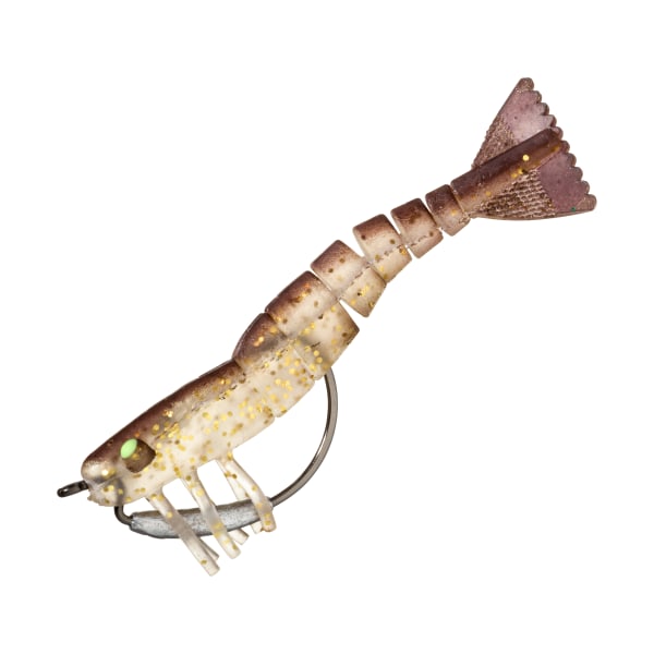 26309170 Weedless Shrimp - 3.5 in. - Natural Brown -  Vudu