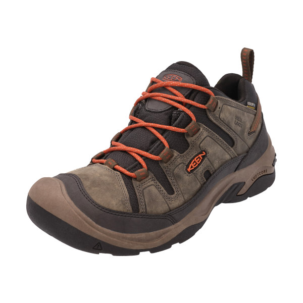 60623314 Circadia Low WP Waterproof Hiking Shoes for Men - Black Olive & Potters Clay - Size 9.5 - Medium -  Keen