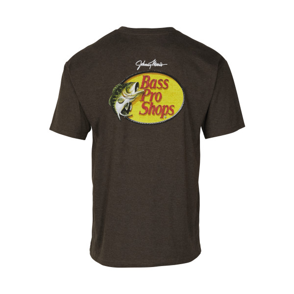 81085520 Johnny Morris Woodcut Logo Short-Sleeve T-Shirt for Men - Brown Heather - 2XL -  Bass Pro Shops