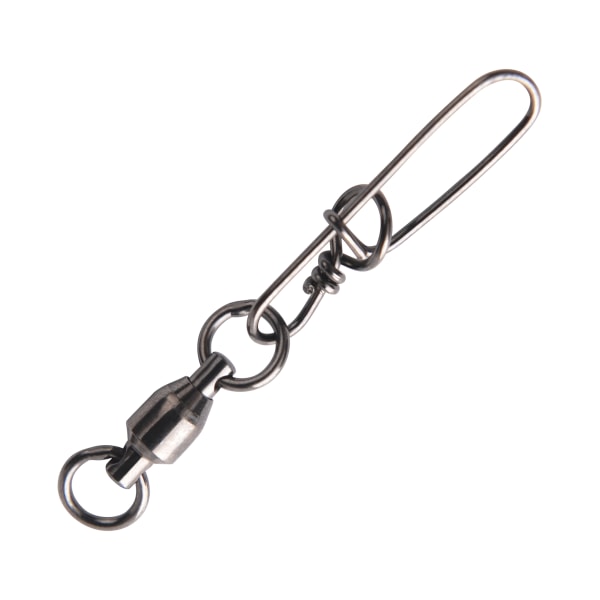 60513153 KVD Stay-Lock Snap with Ball-Bearing Swivel - Size 3.3 - Black Nickel -  MUSTAD