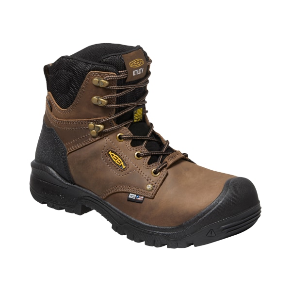 60625311 Independence Waterproof Carbon Toe Work Boots for Men - Dark Earth & Black - Size 11.5 - Medium -  Keen Utility