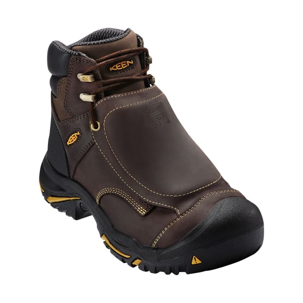 60076131 Mt Vernon Steel Toe Work Boots with MET Guard for Men - Cascade Brown - Size 8 - Medium -  Keen Utility