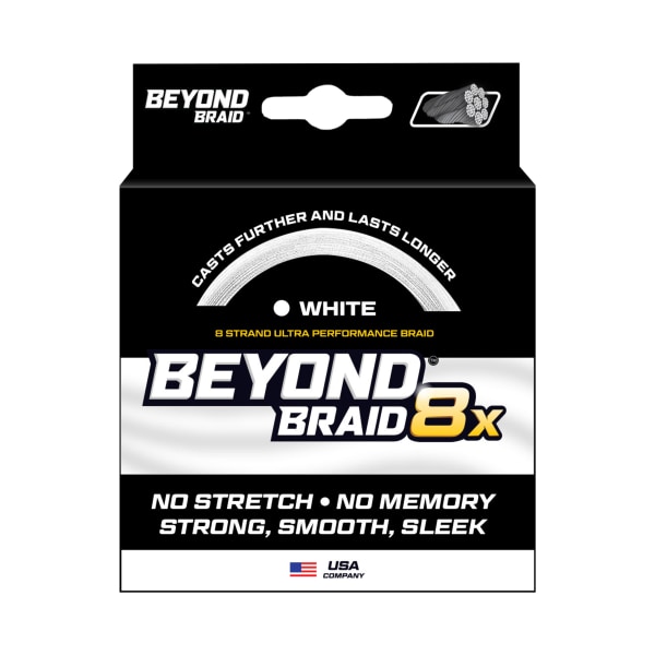 81072588 8X Ultra Performance 8-Strand Fishing Line - White - 80 lbs Test - 500 Yards -  Beyond Braid