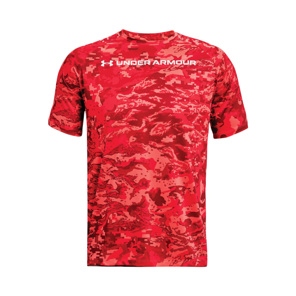 Under Armour 60526434 UA Tech ABC Camo Short-Sleeve T-Shirt for Men - Venom Red & White - Large -  Inner Armour