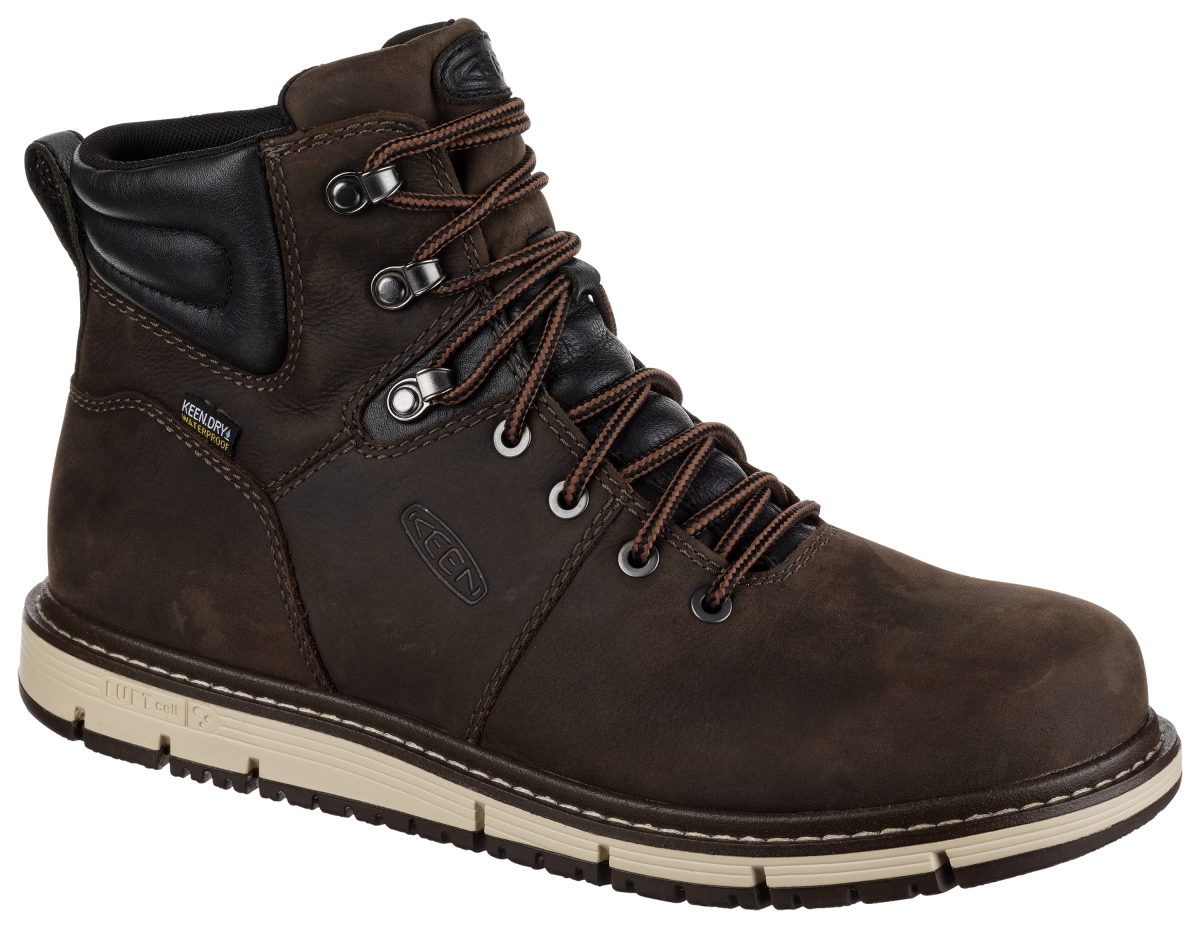 86298998 Akron Mid Waterproof Work Boots for Men - Cascade Brown & Black - Size 9.5 - Medium -  Keen Utility