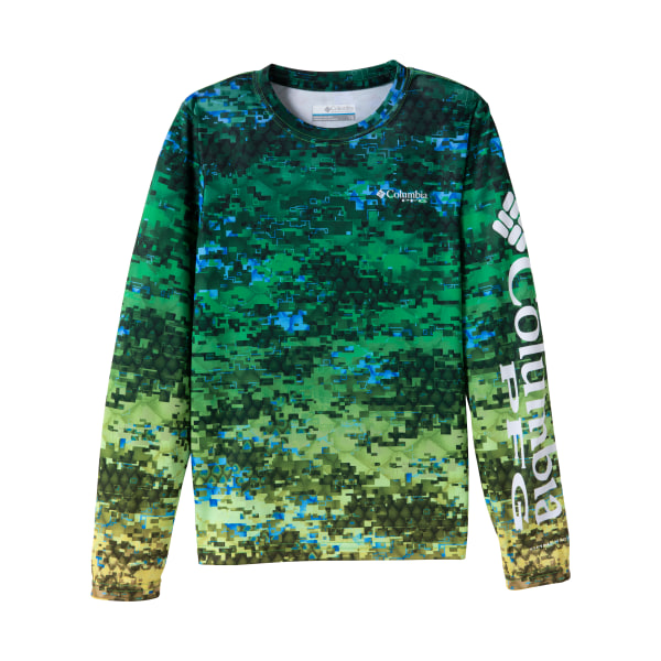 60601565 Super Terminal Tackle PFG Digi Fade Print Long-Sleeve T-Shirt for Boys - Dorado Digi Camo Fade - Small -  Columbia