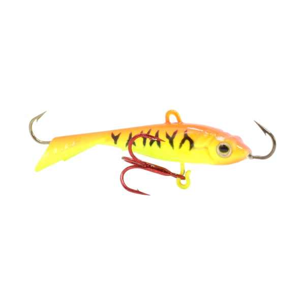 60543833 Tikka Mino Jigging Lure - No.6 Hook - 0.87 oz - Glow Orange Tiger -  CLAM