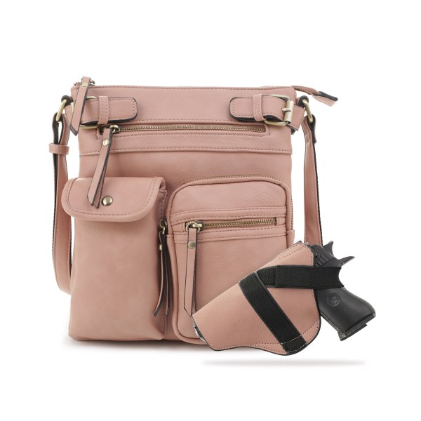 Jessie & James Shelby Concealed Carry Lock and Key Crossbody - Mauve - Mauve -  Jessie & James Handbags, DAC7048L MV