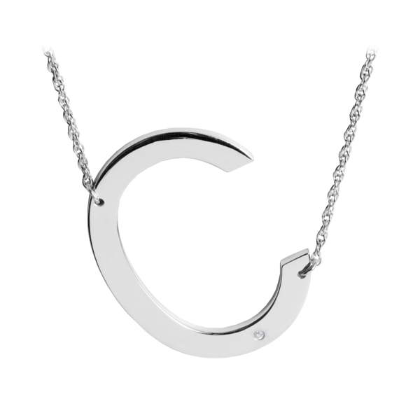 60530838 Eternal Elegance Initial Diamond Sterling Silver Necklace -  TR Jewelry Concepts