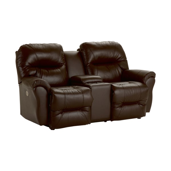 80077259 Bodie Furniture Collection Leather Love Seat with Console & Power Recliner -  Best Home Furnishings