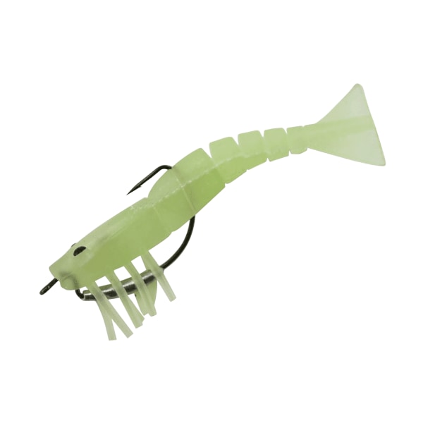 80677647 Weedless Shrimp - 3.5 in. - Glow -  Vudu