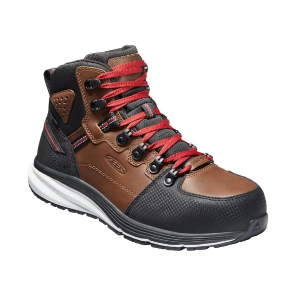 60586353 Red Hook Waterproof Carbon-Fiber Toe Work Boots for Men - Tobacco & Black - Size 13 - Medium -  Keen Utility