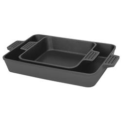 Picture of Bayou Classic 7474 8 & 13 in. Cast Iron Bake Pan Set&#44; Black