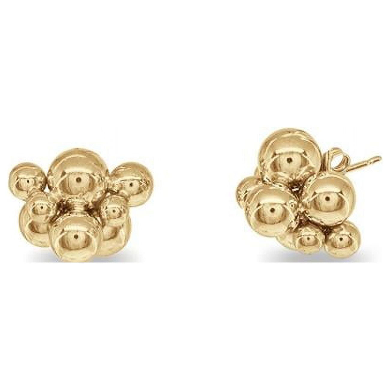 Picture of Fronay 325131G Golden Neutron Stud Earrings in Sterling Silver