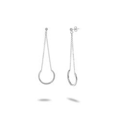 Picture of Fronay 325134 Omega Drop Earrings in Sterling Silver