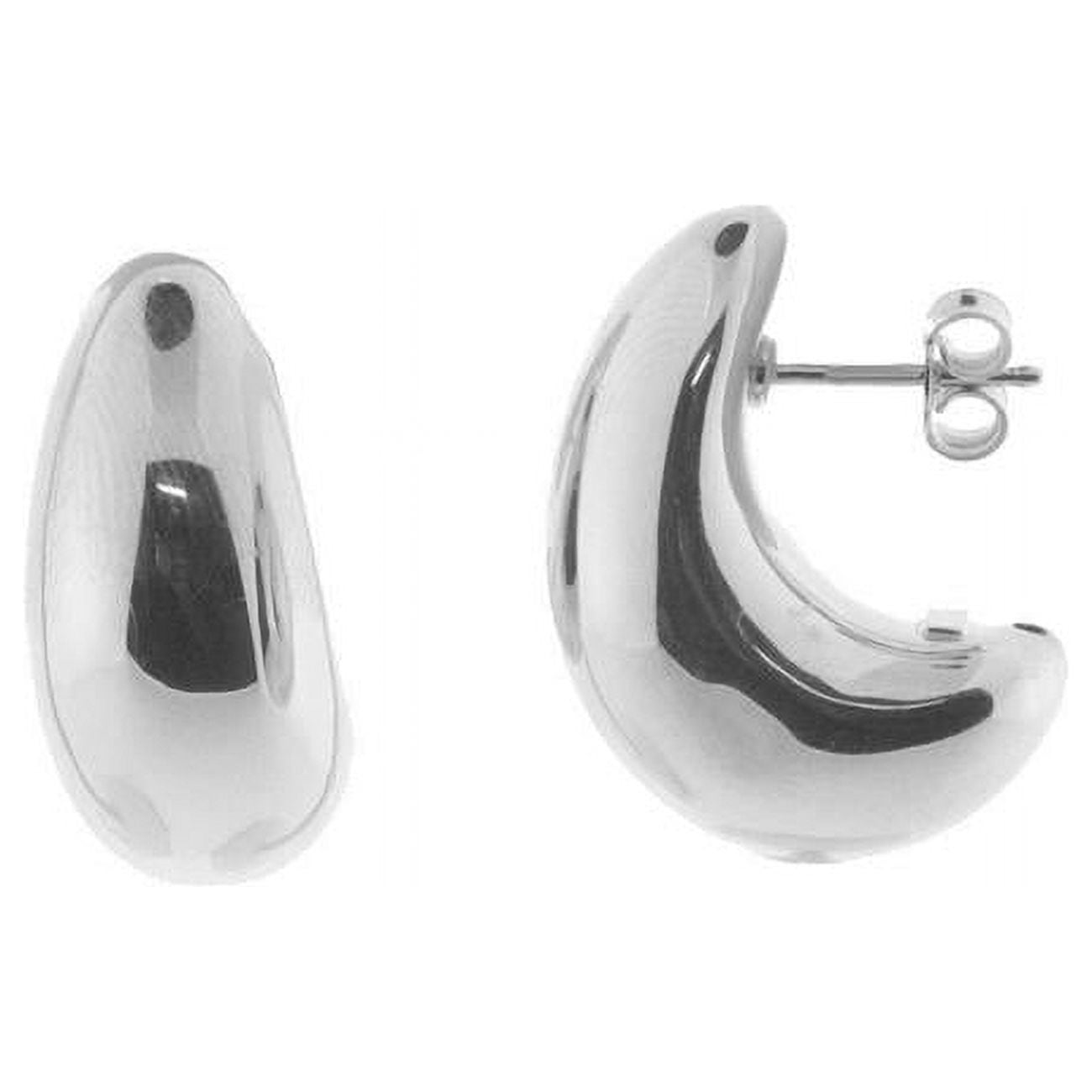 Picture of Fronay 405295 Half Moon Electroformed Sterling Silver Earrings