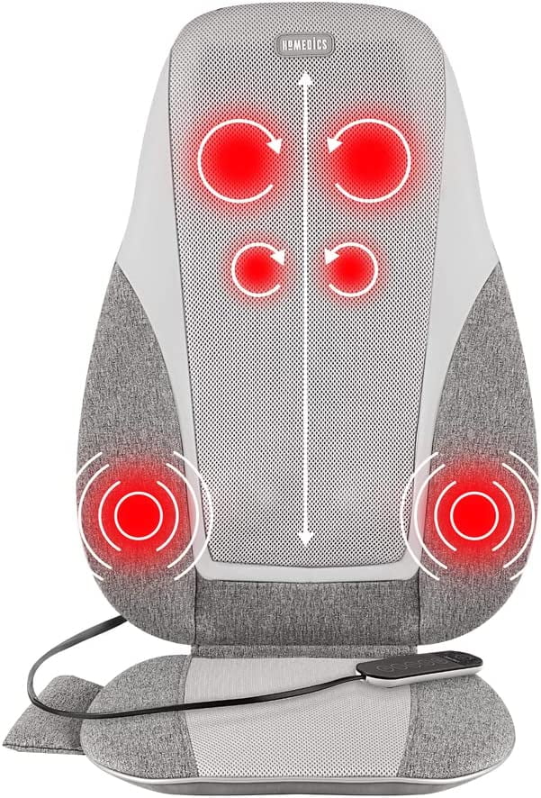 Picture of Homedics HMD-HB-MCS-382HJ-A-UBS Shiatsu Kneading & Vibration Cushion with Soothing Heat&#44; Grey