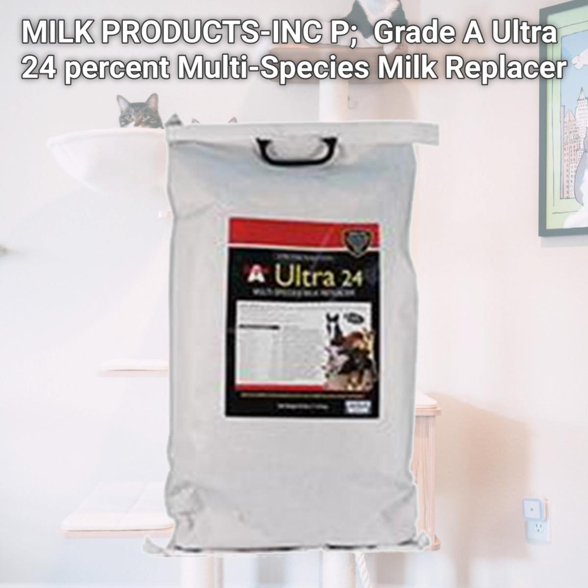 Picture of MILK PRODUCTS-INC P; 01-7428-0125 Grade A Ultra 24 percent Multi-Species Milk Replacer