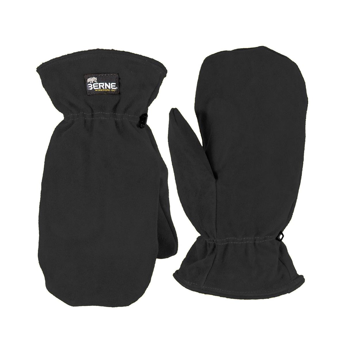 GLV95BK600 Sherpa Lined Mitten Gloves, Black - 4XL