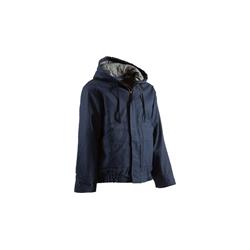 Flame Resistant Hooded Jacket, Navy - Extra Large