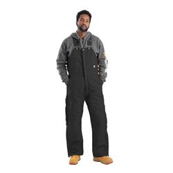 Picture of Berne B213BKR480 Bulldozer Washed Bib Overall&#44; Black - Extra Large