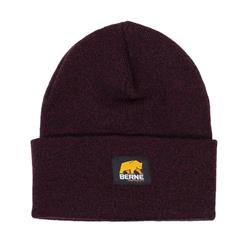 Heritage Knit Cuff Cap, Maroon Black - One Size Fits All
