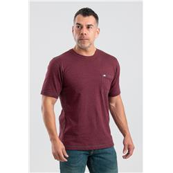 BSM41MNR400 Men WorkVent Performance Short Sleeve T-Shirt, Maroon - Medium