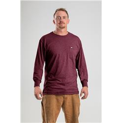 BSM42MNT560 Men WorkVent Performance Short Sleeve T-Shirt, Maroon - 3XL