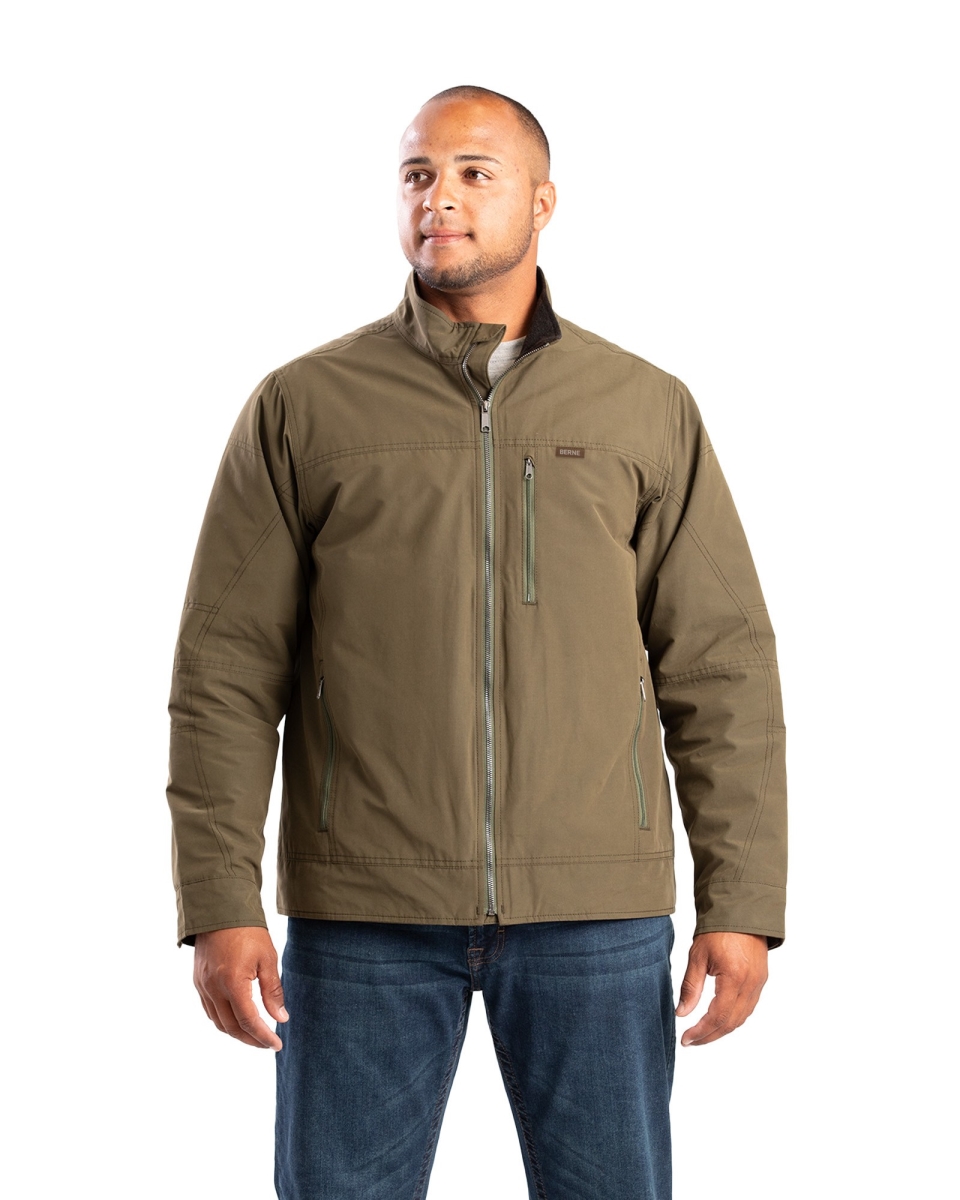 J387CDGR440 Highland Quilt-Lined Micro-Duck Jacket - Cedar Green - Large