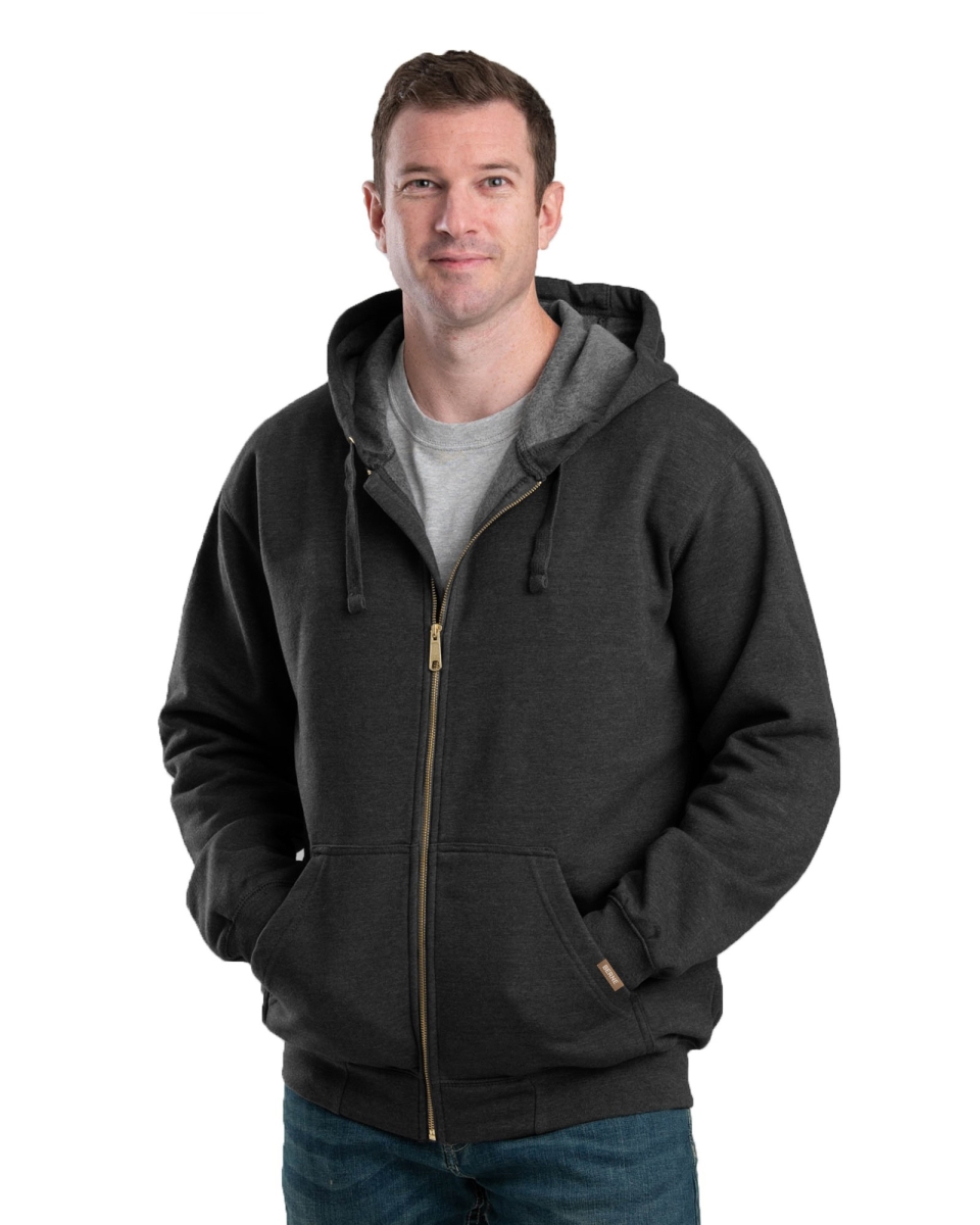 SZ413BKR600 Heritage Full-Zip Hooded Sweatshirt, Black - 4XL