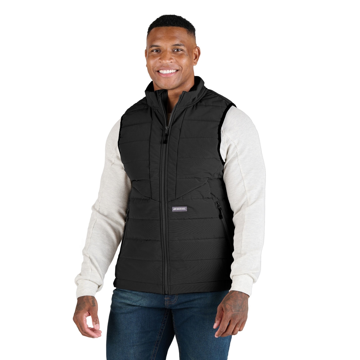 V24BKT520 Highland Quilted Vest, Black - 2XL