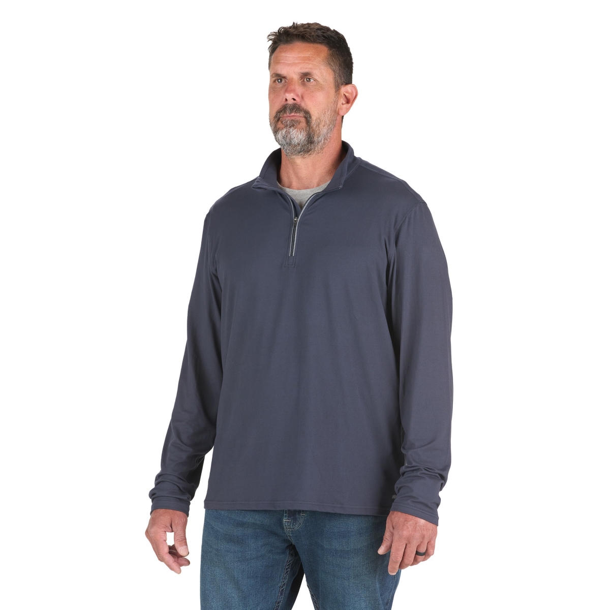 SH14NVT520 Midweight UPF Quarter-Zip Pullover Jacket, Navy - 2XL