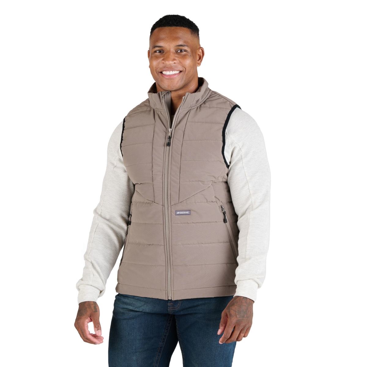 V24GSNR400 Highland Quilted Vest, Grey Stone - Medium