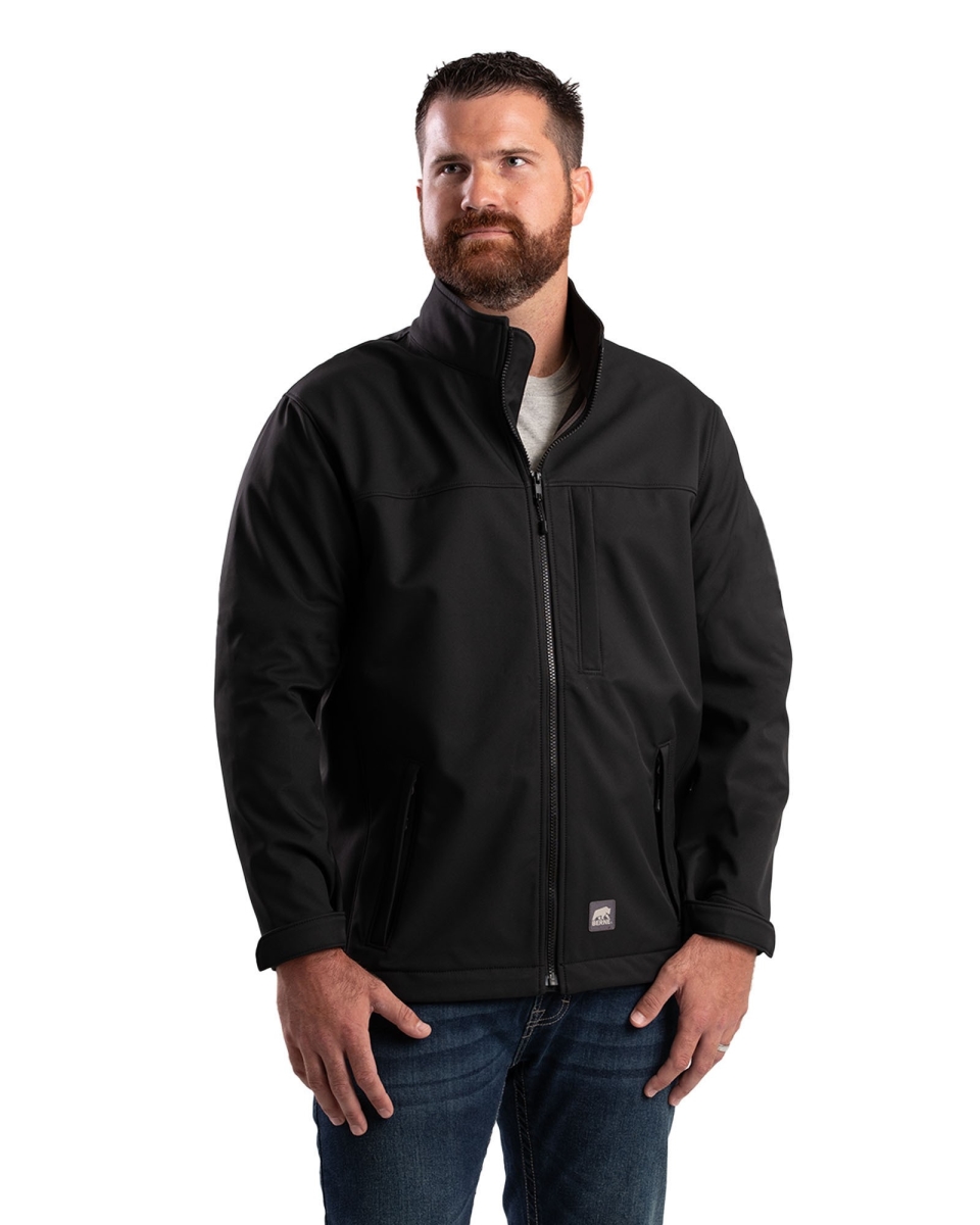 JS207BKR400 Highland Softshell Jacket, Black - Medium