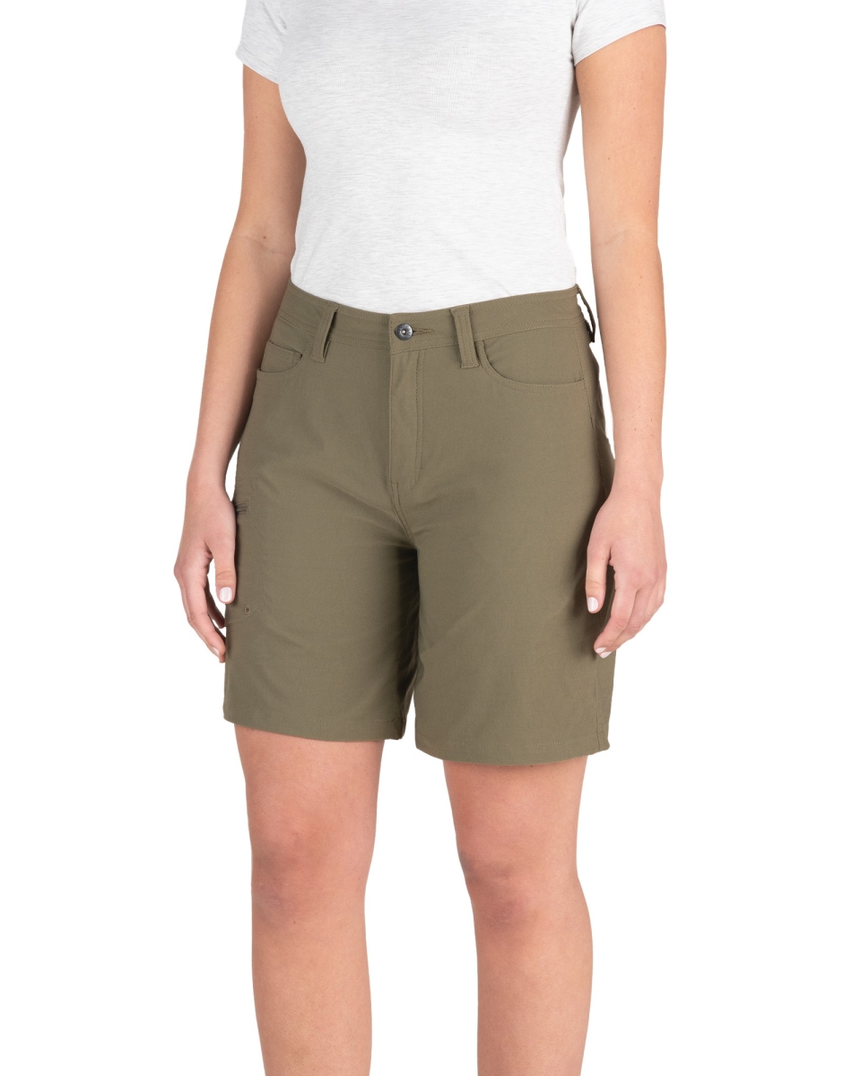 WS813BOL360 Womens Lightweight Flex Pro Short, Burnt Olive - Size 6