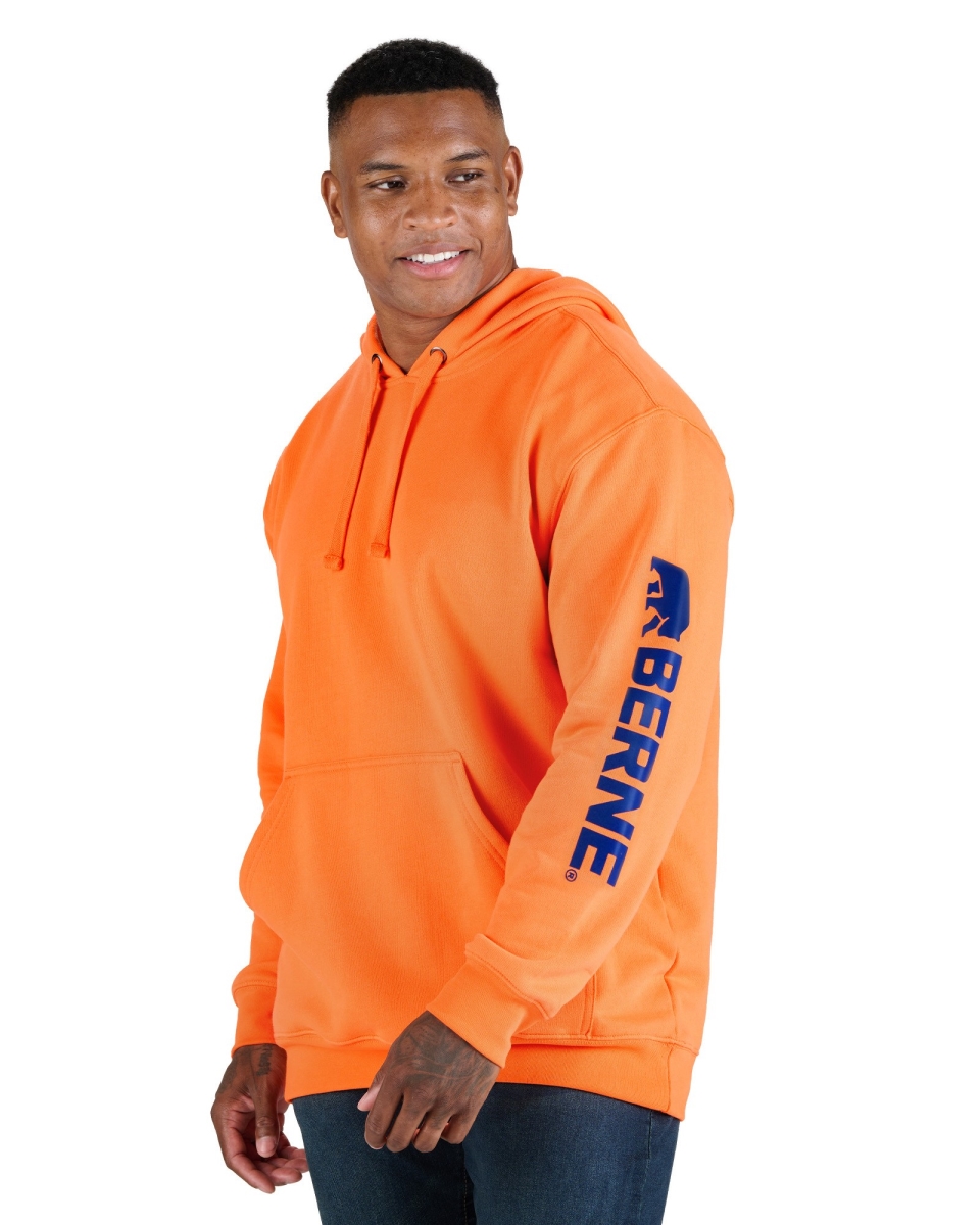 SP401ORAT480 Signature Sleeve Hooded Pullover Hoodie, Orange - Extra Large