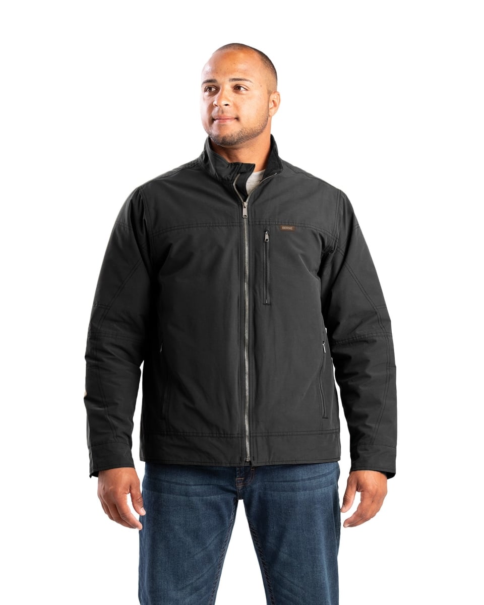 J387BKT440 Highland Quilt-Lined Micro-Duck Jacket, Black - Large