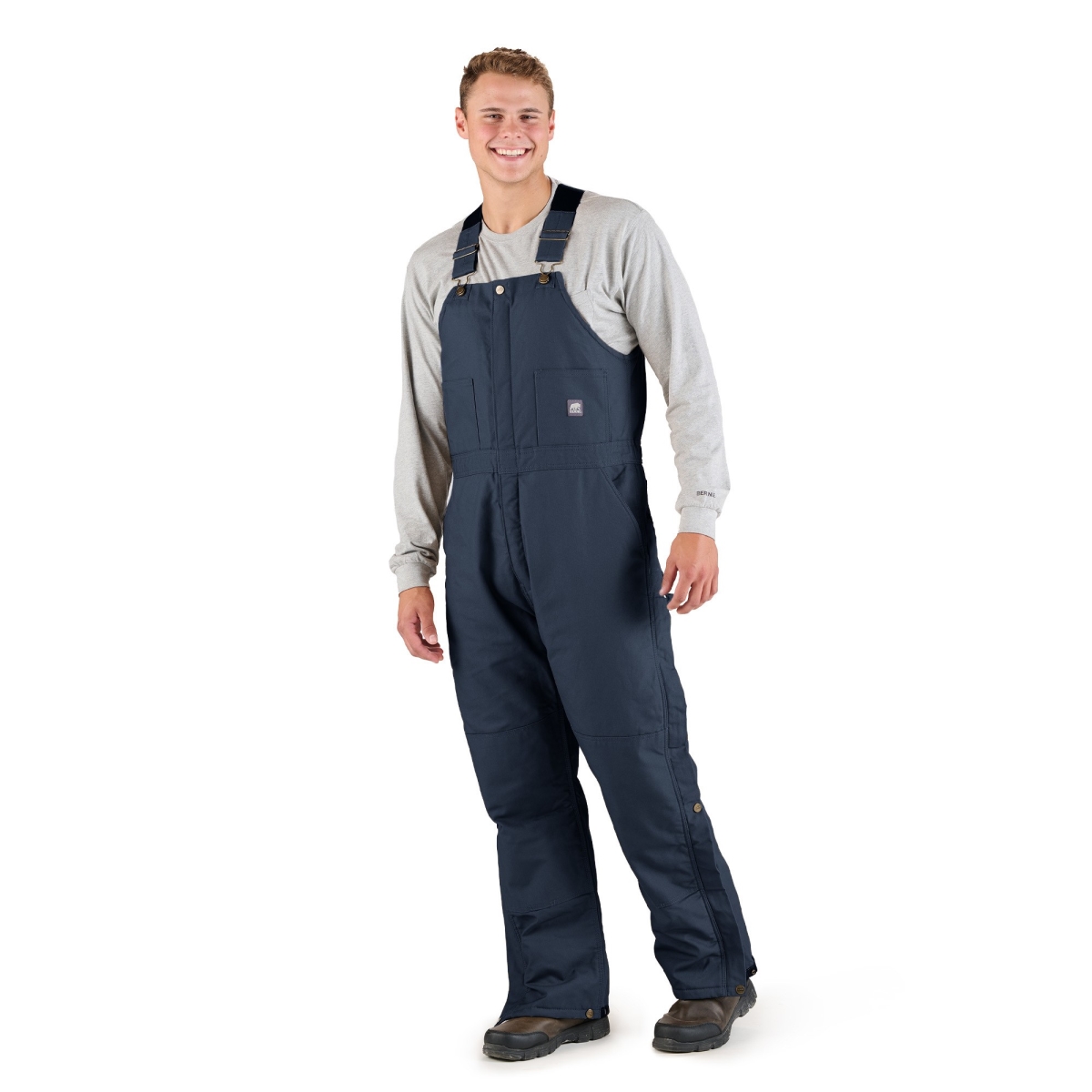 B415NDT440 Heritage Insulated Duck Bib Overall, Navy - Large