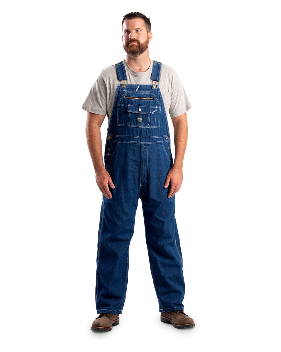 B913DNS580 58 x 30 in. Vintage Unlined Washed Bib Overall - Denim