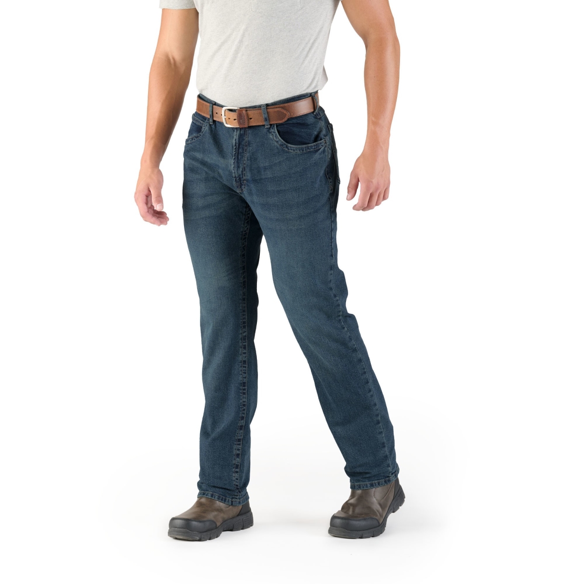P622GRA34300 30 x 34 in. Highland Flex Relaxed Fit Boot Cut Jean - Granite