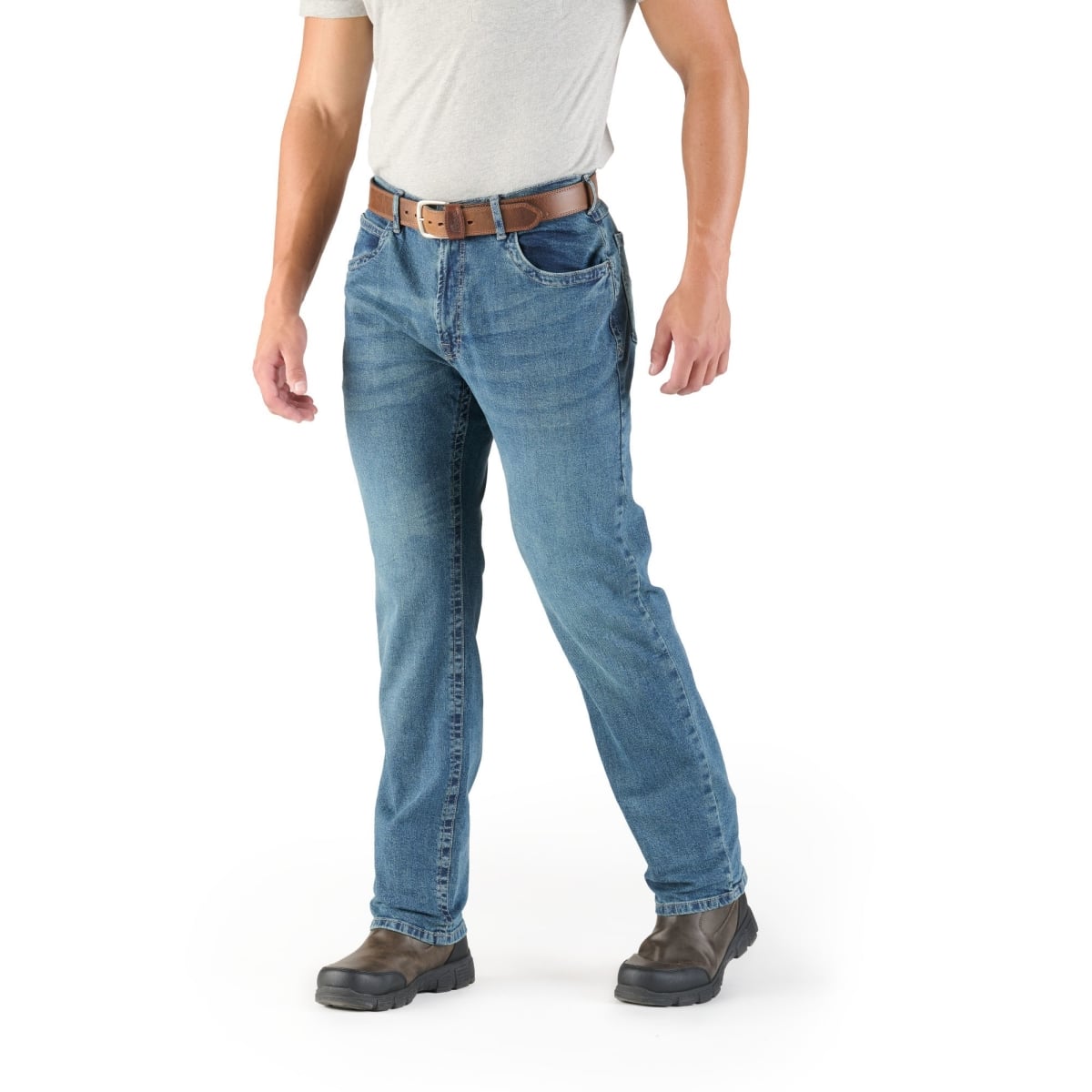 P622LSN36400 40 x 36 in. Highland Flex Relaxed Fit Boot Cut Jean - Limestone