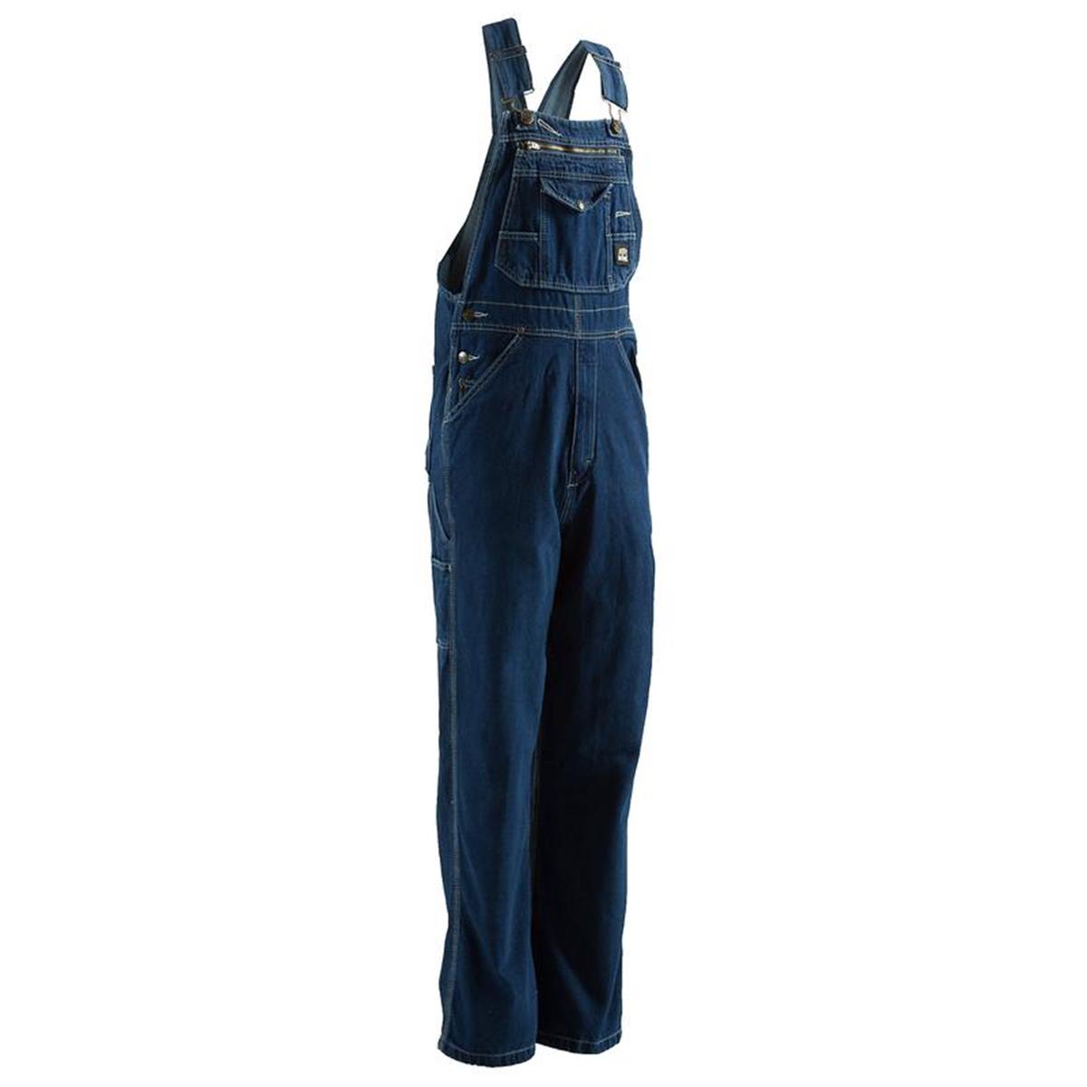 Original Unlined Washed Denim Bib Overall - Stone Wash Dark - 40 x 32 in. - Durable Comfort