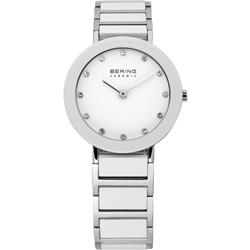 Picture of Bering 11429-754 Female Ceramic Polished Silver Bracelet Watch with White Dial