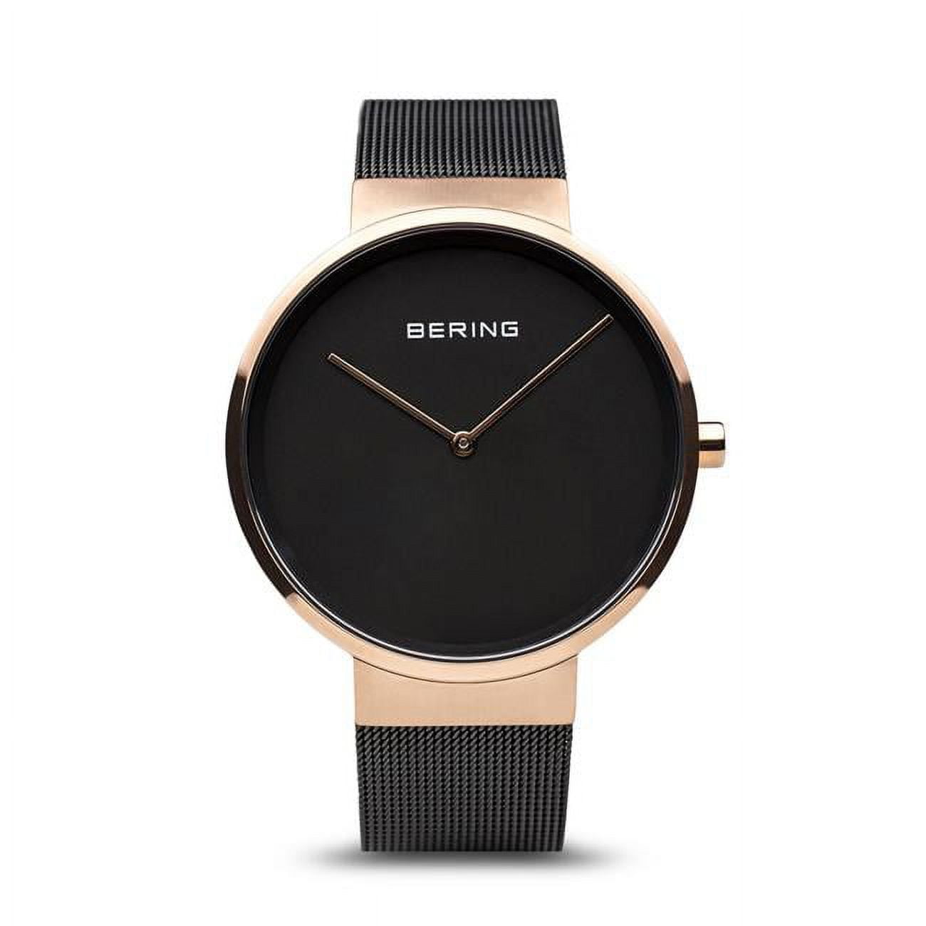 Picture of Bering 14539-166 Unisex Classic Polished Rose Gold Mesh Watch