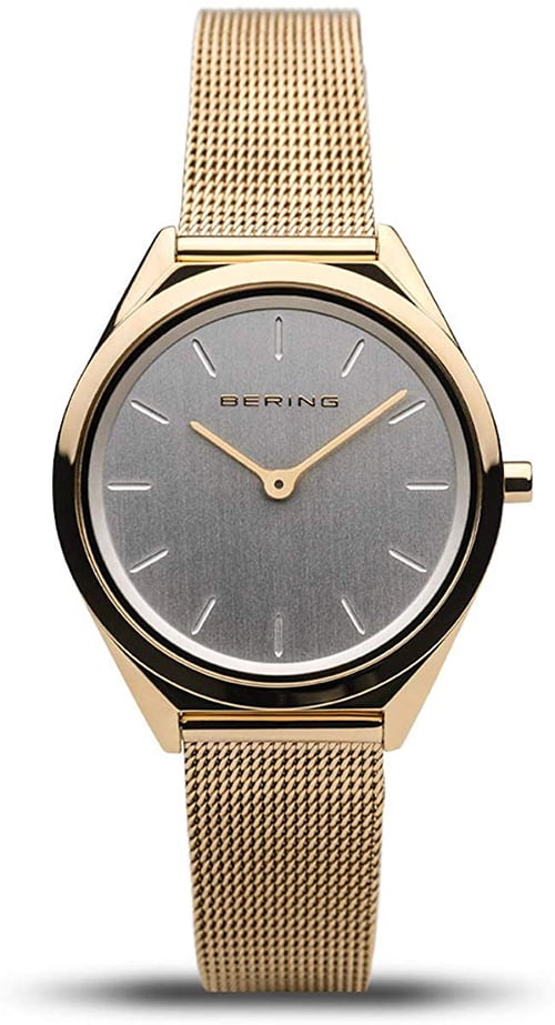 Picture of Bering 17031-334 Unisex Ultra Slim Polished Gold Mesh Watch