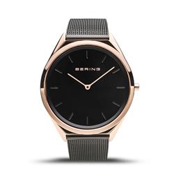 Picture of Bering 17039-166 Unisex Ultra Slim Polished Rose Gold Mesh Watch