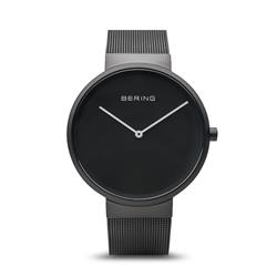 Picture of Bering 14539-122 Unisex Classic Mat Black Mesh Watch with Black Dial