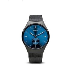 Picture of Bering 70142-227 Male Smart Traveler Sapphire Crystal Mesh Watch with Blue Dial