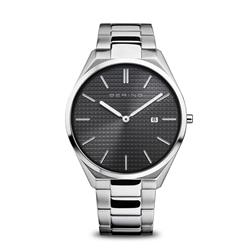 Picture of Bering 17240-702 Male Ultra Slim Polished & Brushed Silver Bracelet Watch