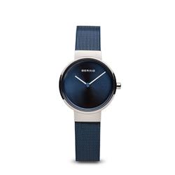 Picture of Bering 14526-307 Female Classic Silber Glnzend Mesh Watch with Blue Dial